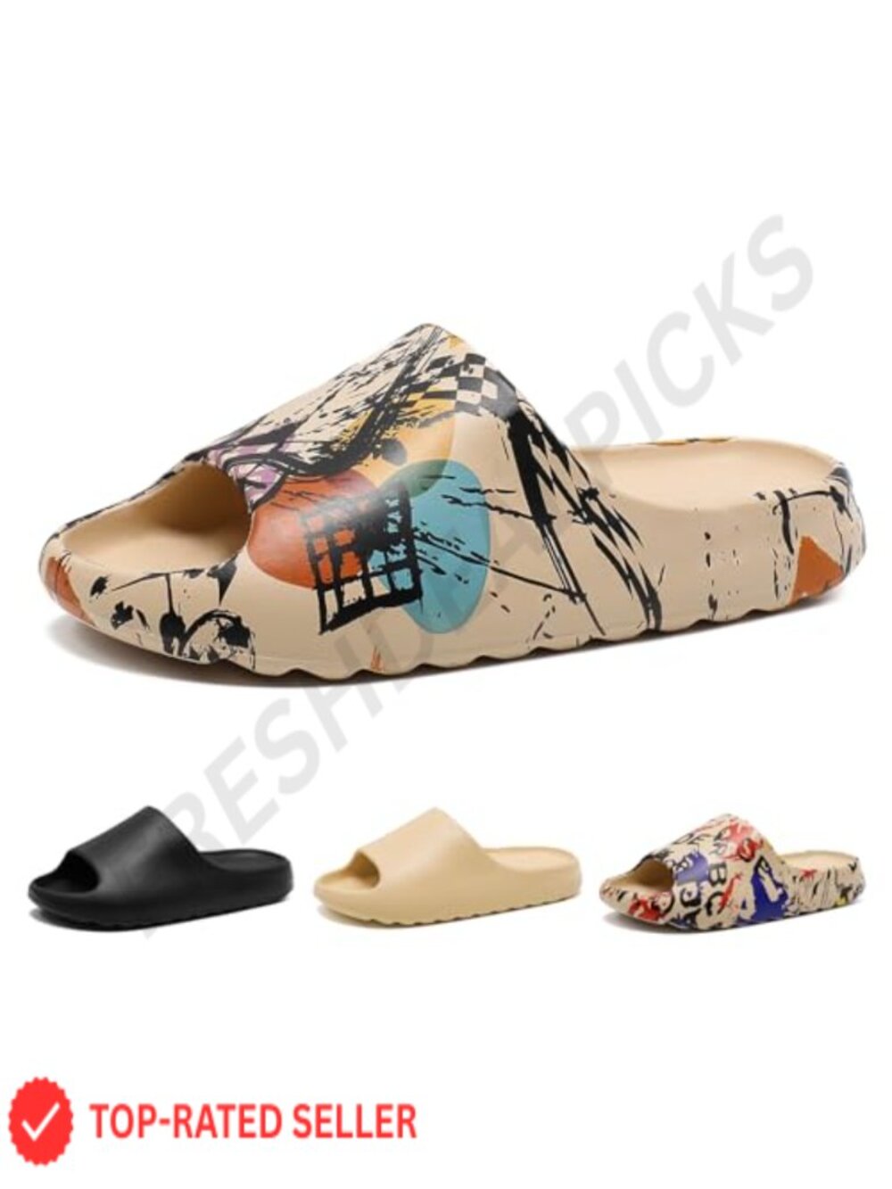 Unisex EVA Platform Slides Slippers Open Toe Sandals Indoor Outdoor